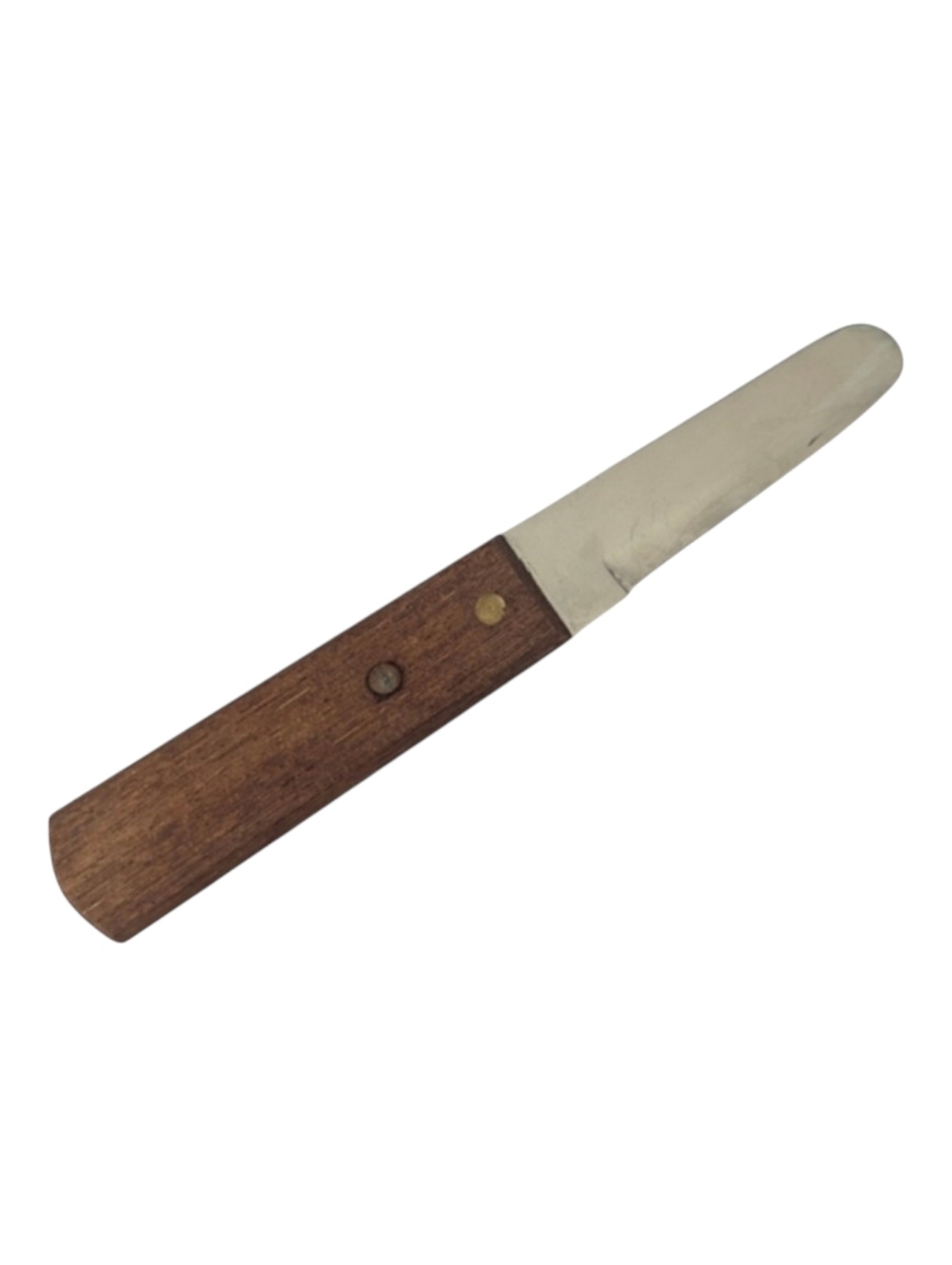 Vintage Stainless Steel Japan Clam Knife W 2 Rivets Wooden Handle 7.5"